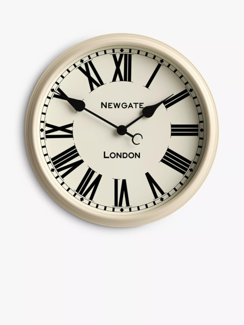 Newgate Clocks Spitalfields Roman Numeral Analogue Wall Clock, 40cm, Vanilla Cream - image 1