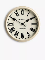 Newgate Clocks Spitalfields Roman Numeral Analogue Wall Clock, 40cm, Vanilla Cream