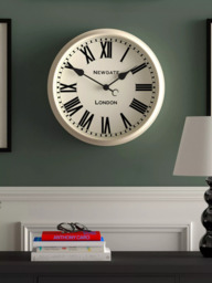Newgate Clocks Spitalfields Roman Numeral Analogue Wall Clock, 40cm, Vanilla Cream - thumbnail 3