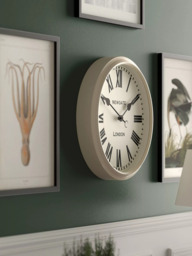 Newgate Clocks Spitalfields Roman Numeral Analogue Wall Clock, 40cm, Vanilla Cream - thumbnail 4