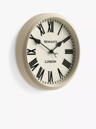 Newgate Clocks Spitalfields Roman Numeral Analogue Wall Clock, 40cm, Vanilla Cream - thumbnail 2