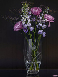 Dartington Crystal Glitz Daisy Glass Vase, H26cm, Clear - thumbnail 3