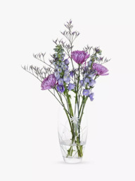 Dartington Crystal Glitz Daisy Glass Vase, H26cm, Clear - thumbnail 2