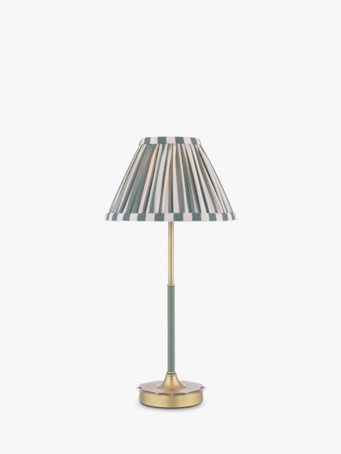 Laura Ashley Denwick Pleat Stripe Table Lamp, Olive Green - image 1