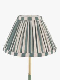 Laura Ashley Denwick Pleat Stripe Table Lamp, Olive Green - thumbnail 5