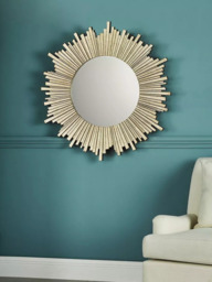 Laura Ashley Lovell Radial Round Wall Mirror, 99cm, Champagne - thumbnail 2
