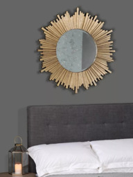 Laura Ashley Lovell Radial Round Wall Mirror, 99cm, Champagne - thumbnail 5