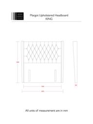 John Lewis Margot Winged Full Depth Upholstered Headboard, King Size - thumbnail 4
