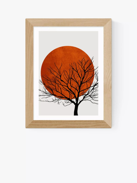 EAST END PRINTS Kubistika 'Warm Winter' Framed Print