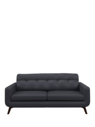 John Lewis Barbican Large 3 Seater Leather Sofa, Dark Leg - thumbnail 5