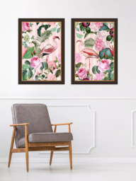 John Lewis Andrea Haase 'Flamingos' Framed Print, Set of 2, 67 x 47cm, Pink/Multi - thumbnail 2