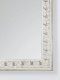 John Lewis Rajasthan Carved Wood Rectangular Wall Mirror, 70 x 50cm, FSC-Certified (Mango Wood), White - thumbnail 2