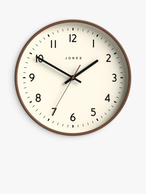 Jones Clocks Jam Analogue Wall Clock, 30cm, Mocha - image 1