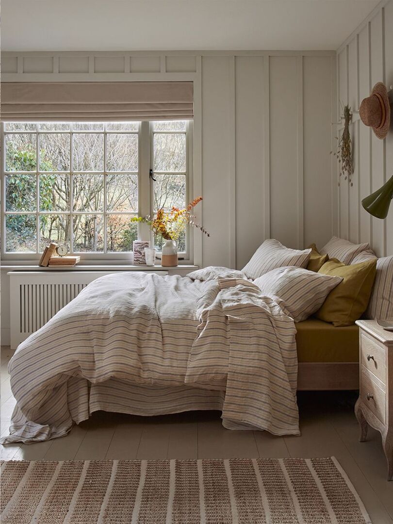 Piglet in Bed Stripe Linen Bedding by John Lewis Partners