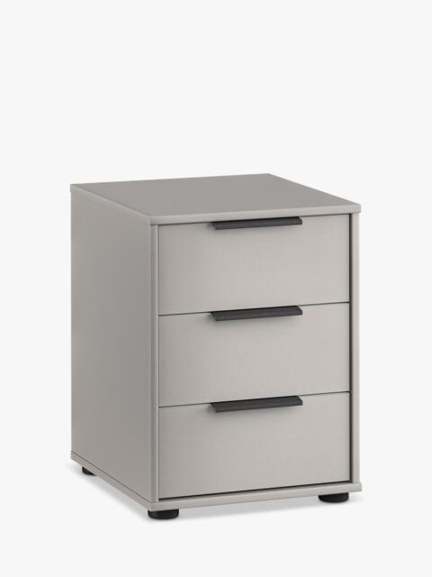 John Lewis Osaka 3 Glass Drawer Bedside Table - image 1