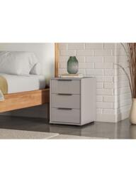 John Lewis Osaka 3 Glass Drawer Bedside Table - thumbnail 2