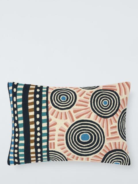 John Lewis Global Medley Cushion, Coral Multi - image 1