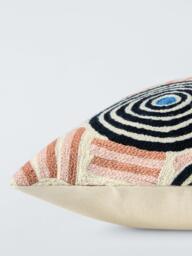 John Lewis Global Medley Cushion, Coral Multi - thumbnail 4