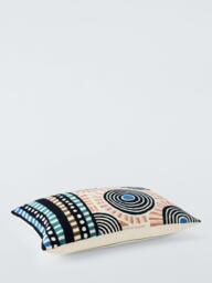John Lewis Global Medley Cushion, Coral Multi - thumbnail 3