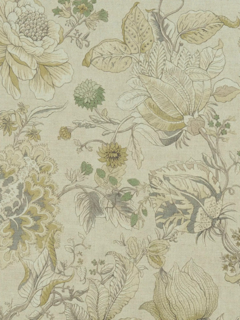 Clarke & Clarke Sissinghurst Made to Measure Curtains or Roman Blind, Citron/Natural - image 1