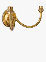 John Lewis Pompion Double Arm Wall Light Fitting, Aged Brass - thumbnail 4