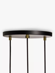 Tala Brass Triple Pendant Ceiling Light with Sphere IV ES LED Dim to Warm Globe Bulbs - thumbnail 3