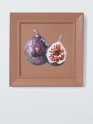 John Lewis Kitchen Art 'Fig' Hand Painted Wall Art, 30 x 30cm, Brown - thumbnail 1