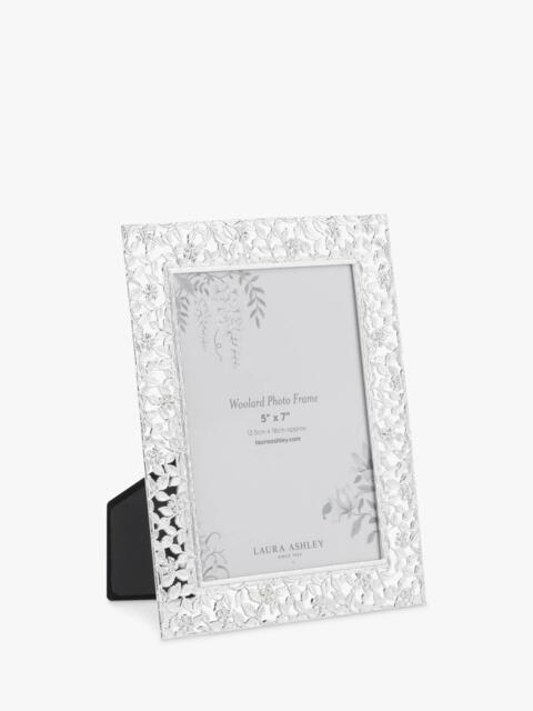 "Laura Ashley Woolard Leaf Photo Frame, 5 x 7"" (12.5 x 18cm), Silver Plated" - image 1