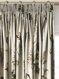 Clarke & Clarke Roseraie Made to Measure Curtains & Roman Blind, Charcoal - thumbnail 2