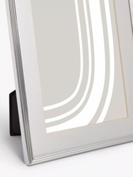 John Lewis Ribbed Daya Photo Frame, Silver - thumbnail 2