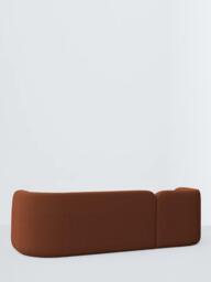 John Lewis Pleat Large 4 Seater LHF Chaise End Sofa, Soft Chenille Ginger - thumbnail 4