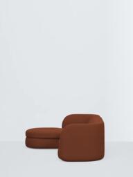 John Lewis Pleat Large 4 Seater LHF Chaise End Sofa, Soft Chenille Ginger - thumbnail 5