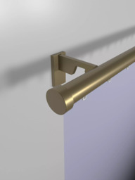 John Lewis Made to Order Select Gliding Curtain Pole with Stud Finial, Wall Fix, Dia.30mm - thumbnail 4