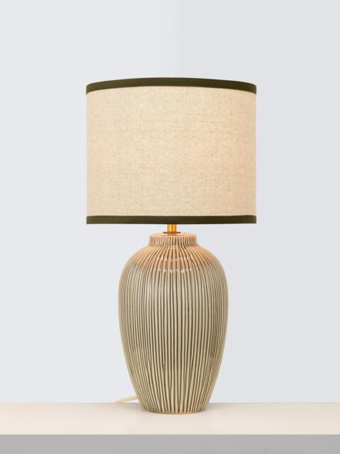 John Lewis Solina Ceramic Table Lamp, Green - image 1