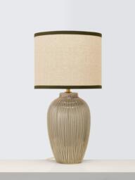 John Lewis Solina Ceramic Table Lamp, Green - thumbnail 2