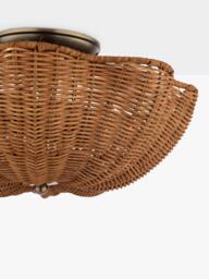 Joules Braywick Rattan Flush Ceiling Light, Natural - thumbnail 5