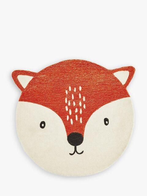 Great Little Trading Co Fox Face Wool Rug, Dia 100cm - image 1