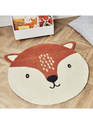 Great Little Trading Co Fox Face Wool Rug, Dia 100cm - thumbnail 2