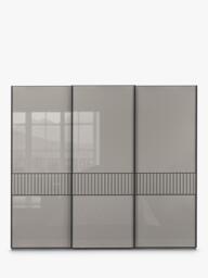 John Lewis Newlyn 2.5m Sliding Wardrobe with 3 Glass Doors - thumbnail 4