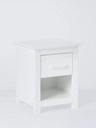 John Lewis Kids' Charlotte Bedside Table, White - thumbnail 1