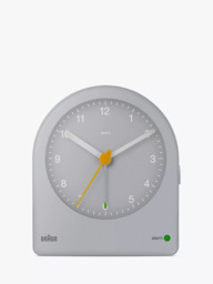 Braun BC22 Classic Analogue Quiet Quartz Alarm Clock, Grey - thumbnail 1
