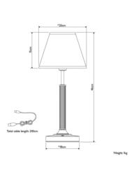 John Lewis Baily Large Rechargeable Table Lamp, Bronze - thumbnail 6