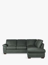 John Lewis Camden 5+ Seater RHF Chaise Corner End Leather Sofa, Dark Leg - thumbnail 5