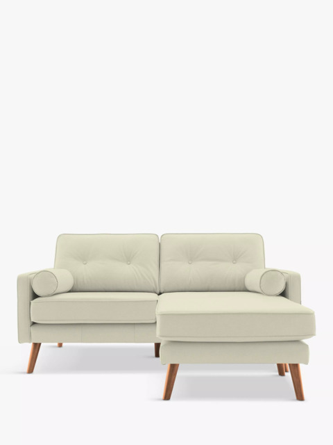G Plan Vintage The Sixty Five RHF Medium 2 Seater Chaise End Leather Sofa - image 1