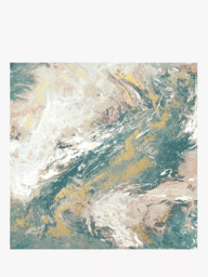 John Lewis Dominic James Studio 'Meditation' Embellished Framed Canvas, 100 x 100cm, Blue/Multi - thumbnail 1