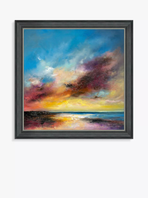 John Lewis Anna Schofield 'Postive Energy' Framed Print, 93 x 93cm, Blue/Multi - image 1