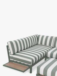 John Lewis Platform Modular 4-Seater Garden Lounging Set Striped Cushion Covers - thumbnail 4