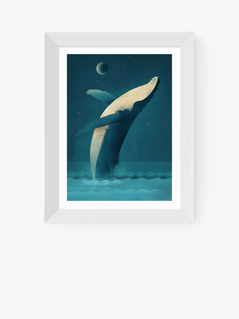 EAST END PRINTS Dieter Braun 'Humpback Whale' Framed Print