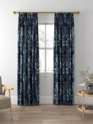 Laura Ashley Josette Made to Measure Curtains or Roman Blind, Midnight - thumbnail 5