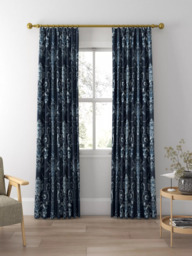 Laura Ashley Josette Made to Measure Curtains or Roman Blind, Midnight - thumbnail 3